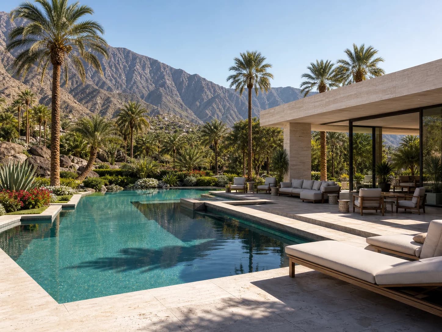 Pool courtyard at Canyon Club